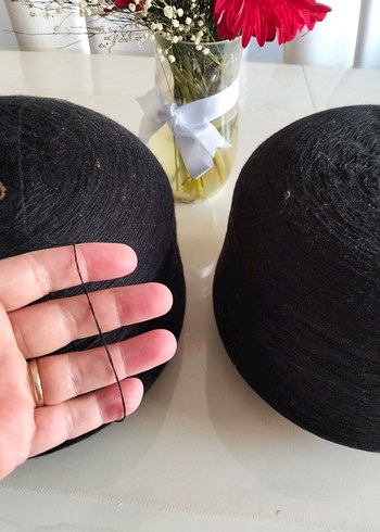 siyah tüysüz örgü ipi - Görsel 3