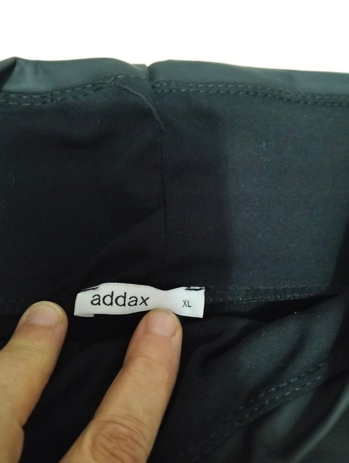 Siyah Kadın Midi Tayt Elastik Kumaş - Görsel 3