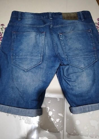 Düğmeli Kadın Kot Şort - Görsel 6