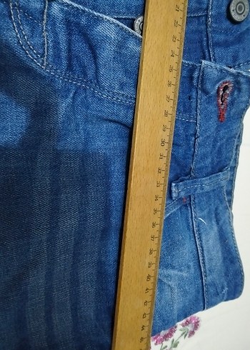 Düğmeli Kadın Kot Şort - Görsel 5