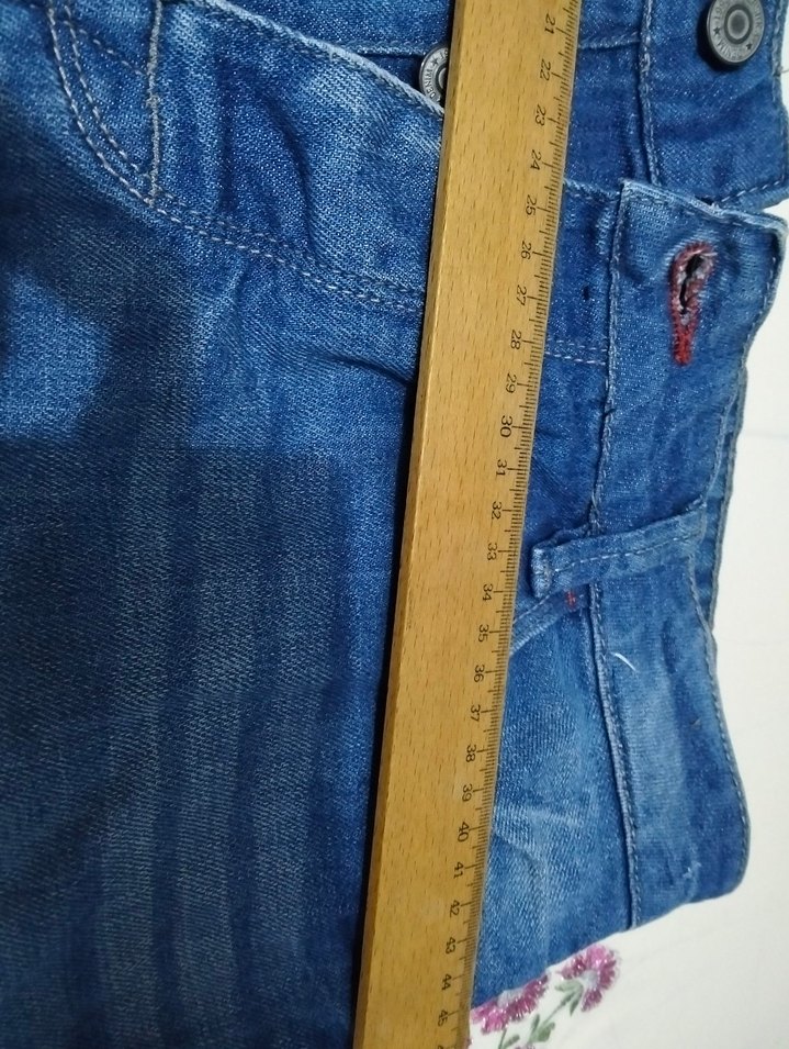 Düğmeli Kadın Kot Şort - Görsel 5