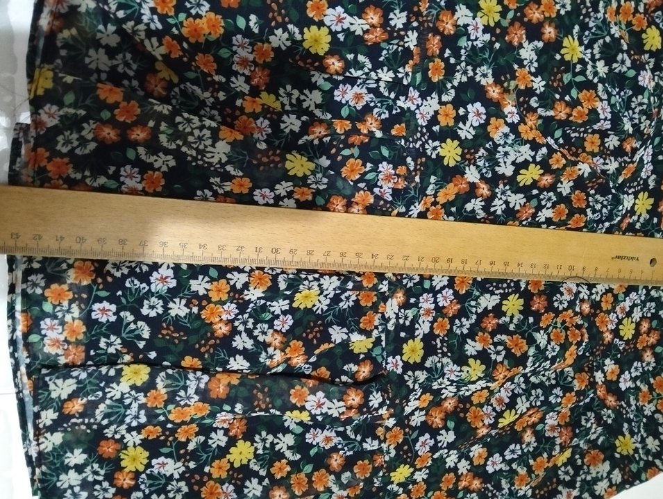 Çiçek Desenli Volanlı Midi Etek - Görsel 4