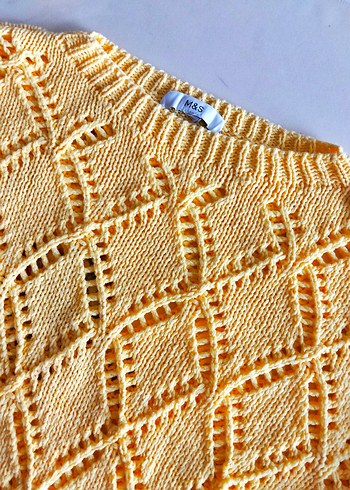 Sarı Bohem Kadın Triko Kazak - Görsel 2