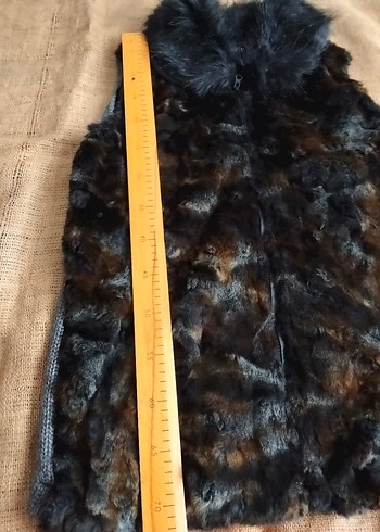 Kahverengi Kürklü Midi Kadın Yelek - Görsel 6