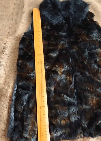 Kahverengi Kürklü Midi Kadın Yelek - Görsel 5