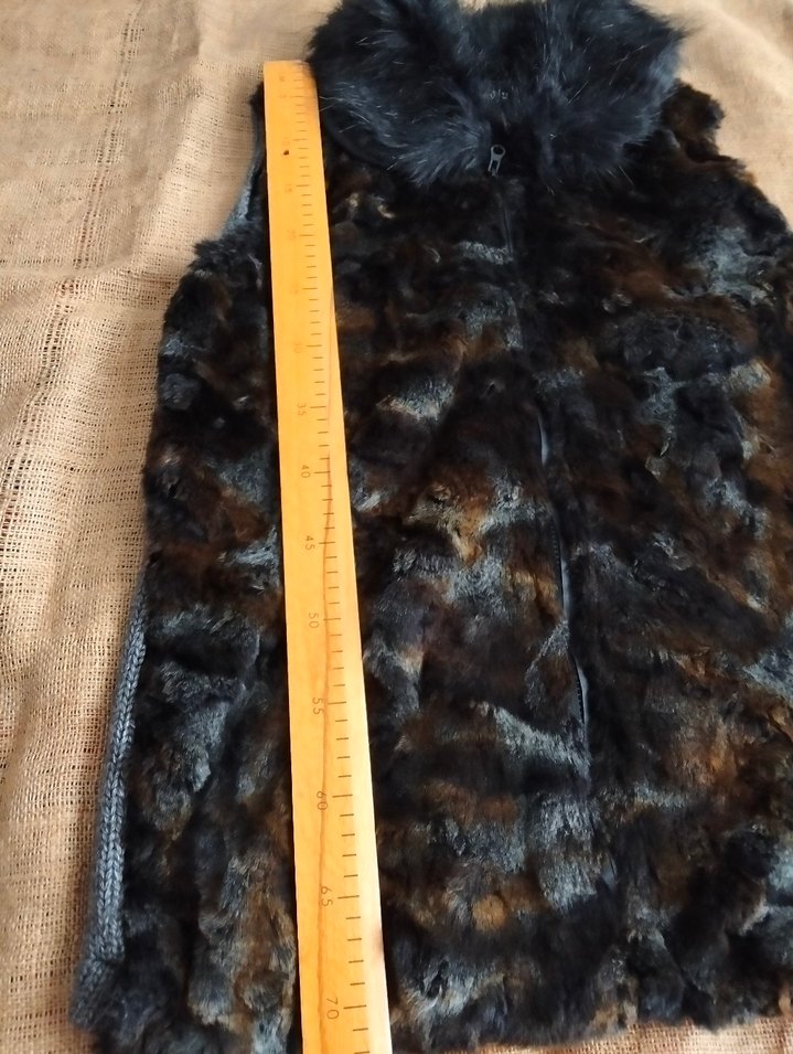 Kahverengi Kürklü Midi Kadın Yelek - Görsel 5