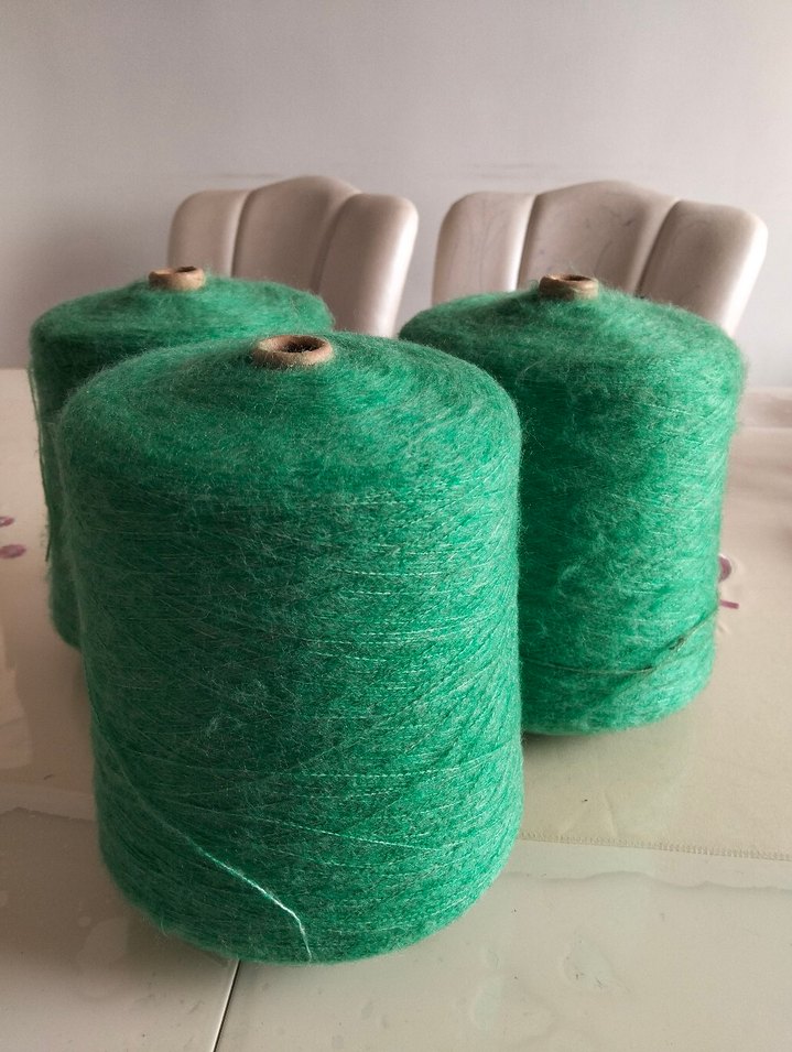 Bohem Tarzı Yeşil örgü ipi - Görsel 2