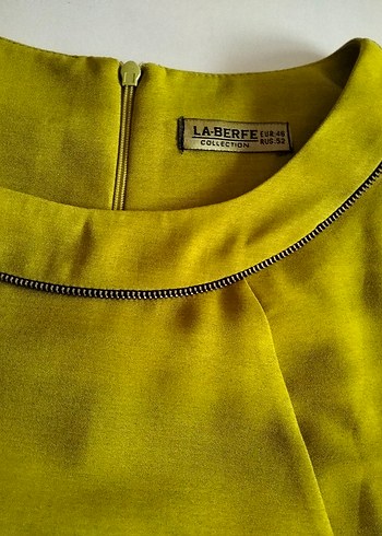 önden fermuar detaylı midi elbise - Görsel 9