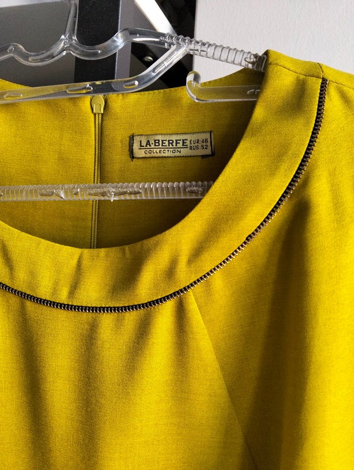 önden fermuar detaylı midi elbise - Görsel 5