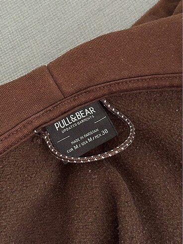 m Beden kahverengi Renk Fermuarlı sweatshirt