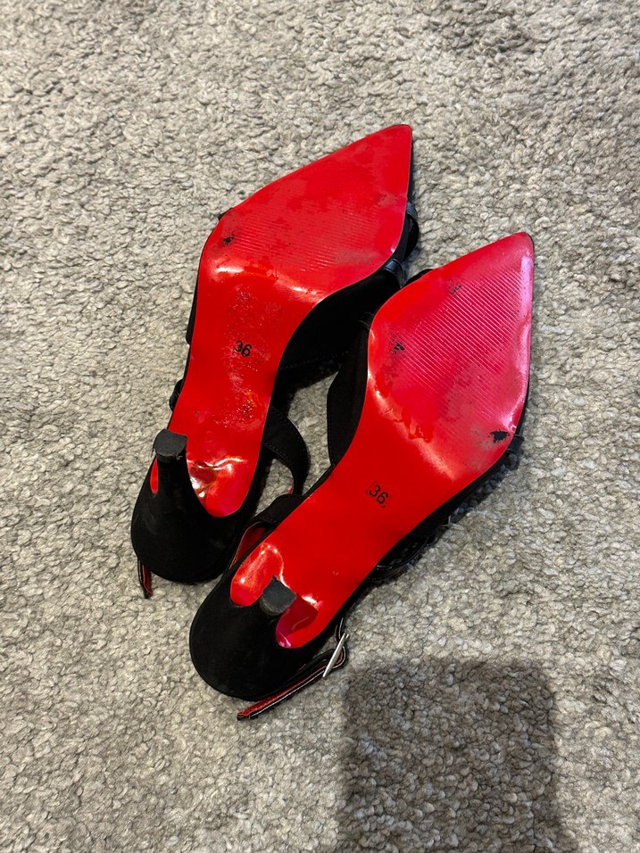 Tokalı Siyah Stiletto Topuklu Kadın Ayakkabı - Görsel 3