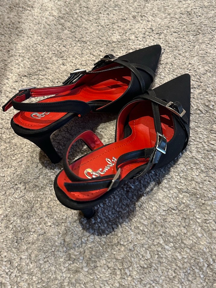 Tokalı Siyah Stiletto Topuklu Kadın Ayakkabı - Görsel 2