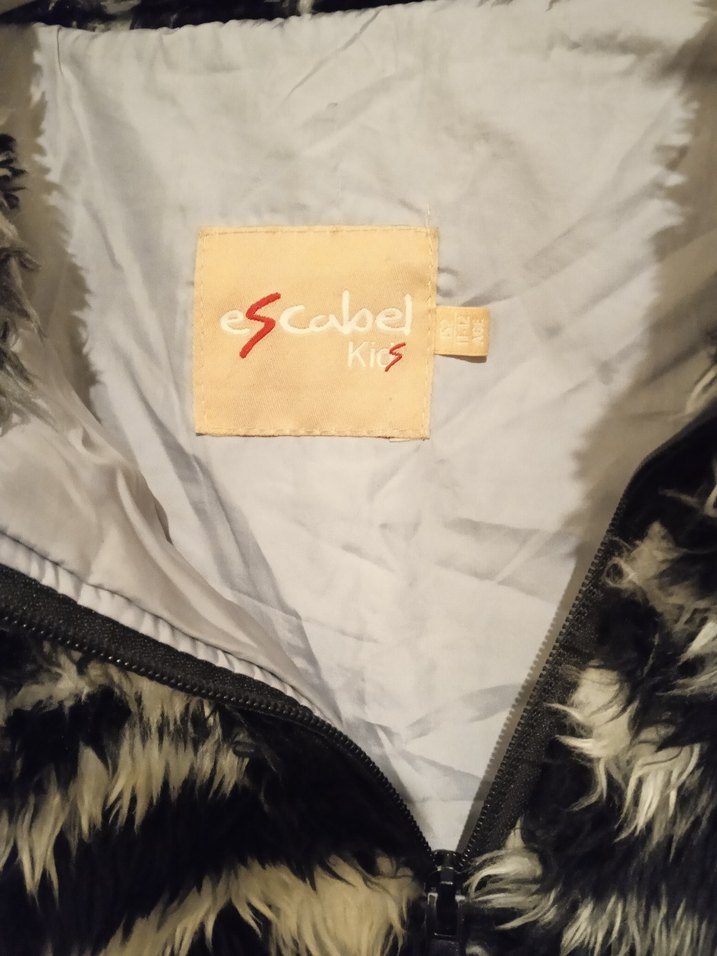 siyah beyaz Zebra Desenli Kürklü Kadın Ceket - Görsel 3