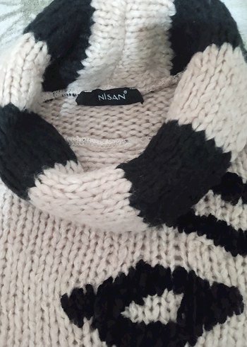 Desenli Boğazlı Kazak - Görsel 2