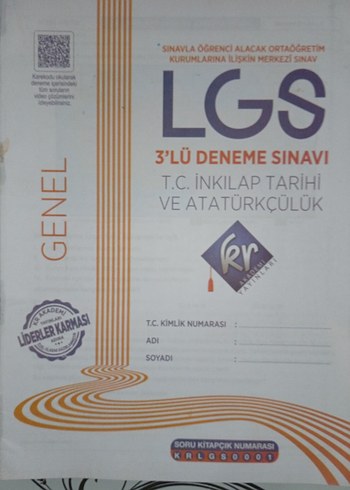  8. Sınıf T.C. İnkılap Tarihi ve Atatürkçülük Deneme Kitabı