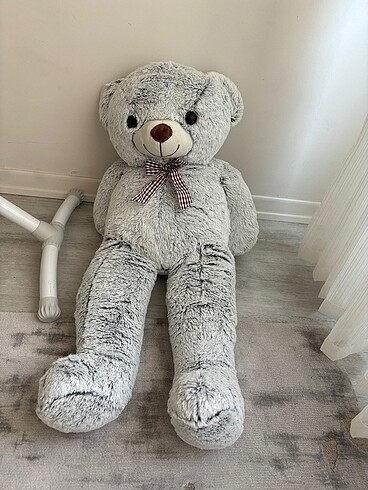 Peluş Yumuşak Gri Boz Ayı 100 cm