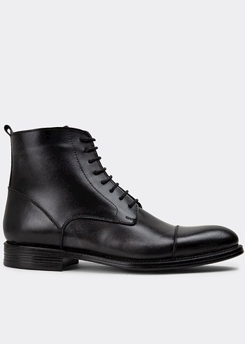 Siyah Deri Erkek Klasik Chelsea Bot - Görsel 3