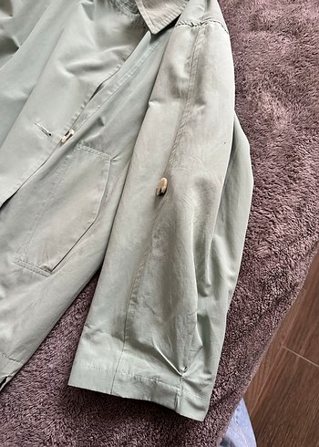 Yeşil Trençkot - Görsel 4