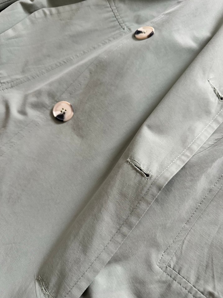 Yeşil Trençkot - Görsel 3