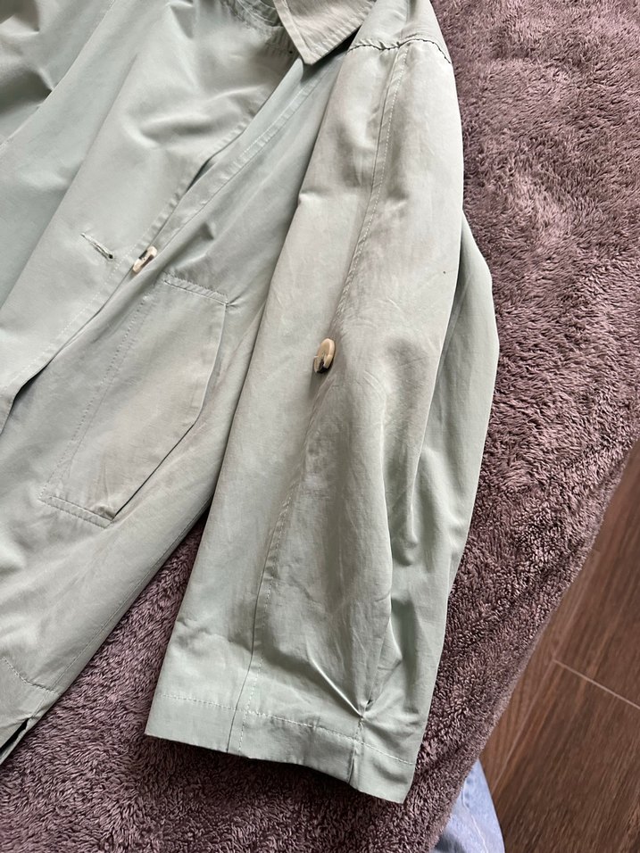 Yeşil Trençkot - Görsel 4