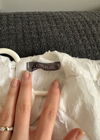 Beyaz Parlak Bohem Kadın Elbise - Görsel 3