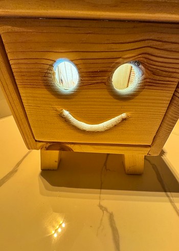 Ahşap  robot kumbara - Görsel 2