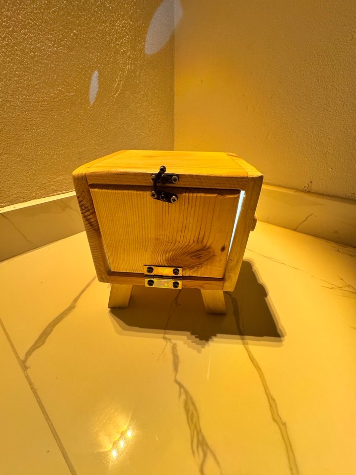 Ahşap  robot kumbara - Görsel 4