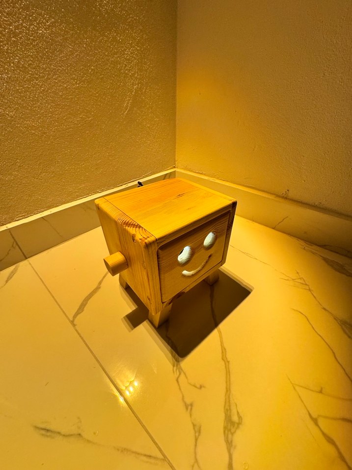 Ahşap  robot kumbara - Görsel 5