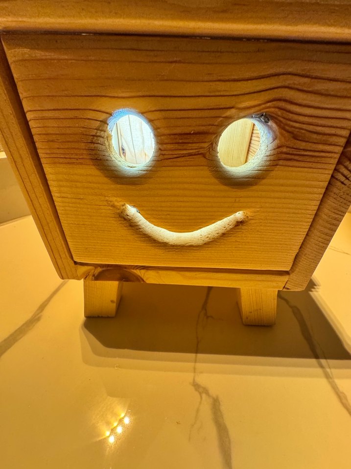 Ahşap  robot kumbara - Görsel 2