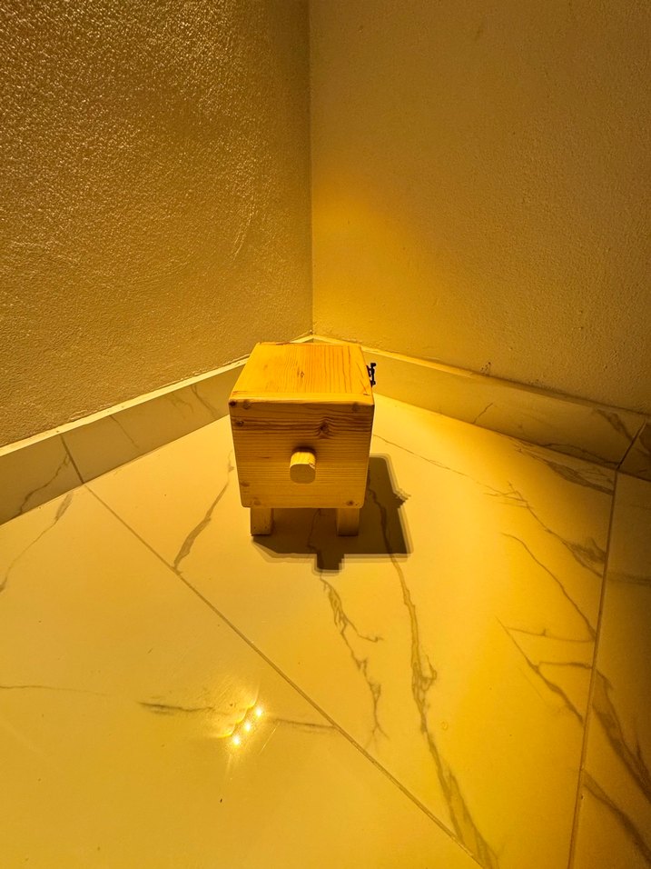 Ahşap  robot kumbara - Görsel 3