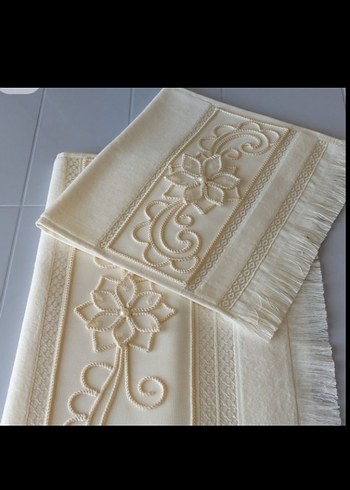 İşlemeli Beyaz havlu kenarı angelez el yapımı - Görsel 2
