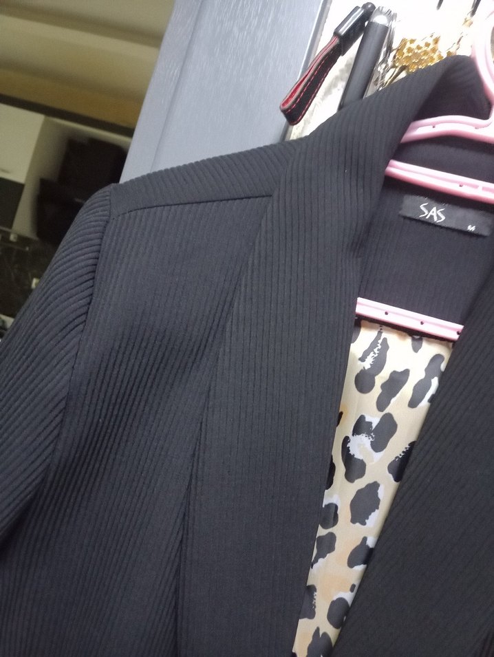 Gri Yılan Desenli Kadın Blazer Ceket - Görsel 3