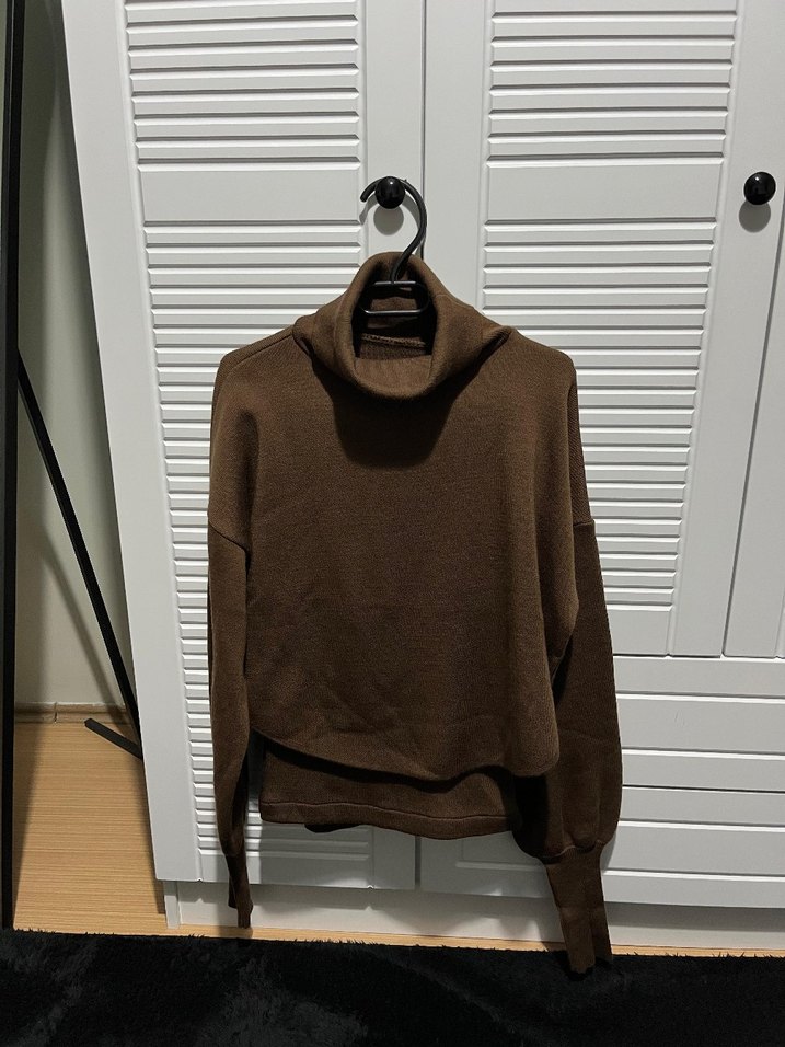 Kahverengi Boğazlı Kadın Eşofman Takımı - Görsel 2