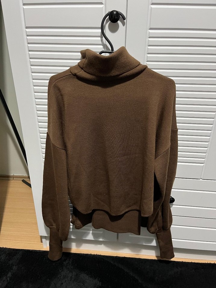 Kahverengi Boğazlı Kadın Eşofman Takımı - Görsel 3