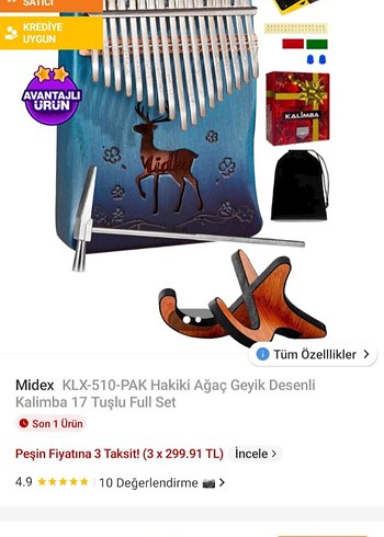 Mavi Kalimba Müzik Aleti - Görsel 3