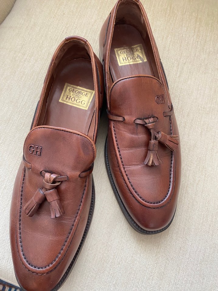 Kahverengi Deri Püsküllü Klasik Kadın Loafer - Görsel 2