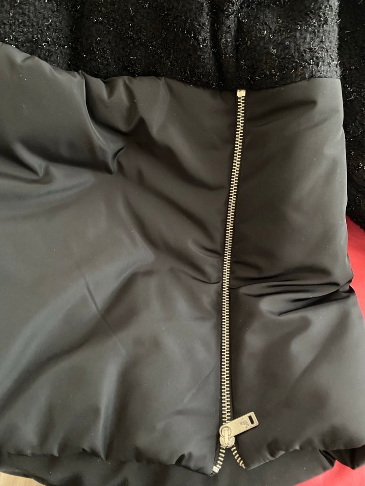 Siyah  Midi Kadın Ceket Düğmeli Rahat Kesim - Görsel 4