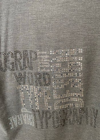 Gri Düğmeli Uzun Kollu  Kadın Gömlek - Görsel 3