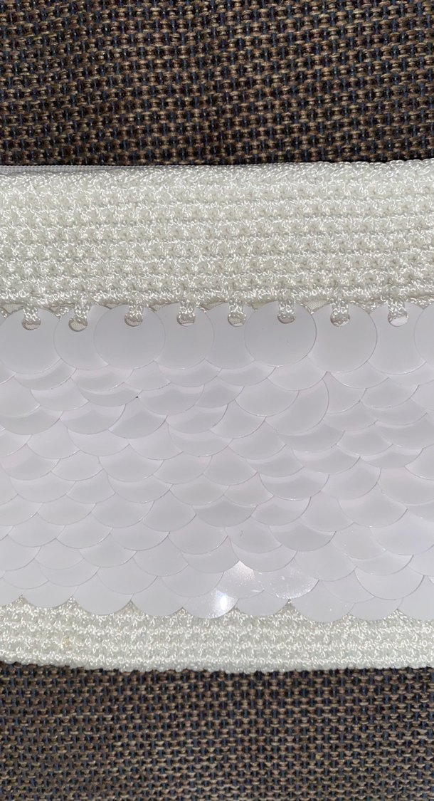 Dantel Detaylı Beyaz Örgü Kadın Portföy Çanta - Görsel 2