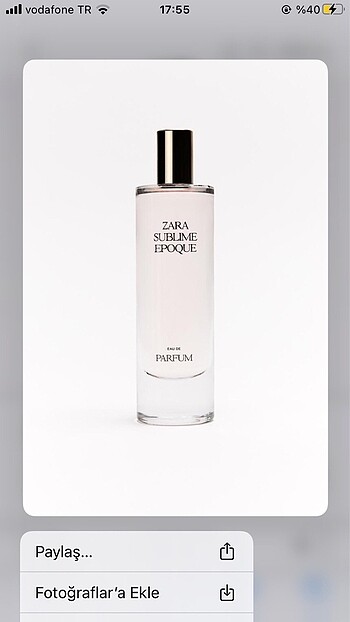Zara parfüm sublime epoque