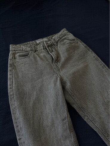 Bershka Gri Mom Jean