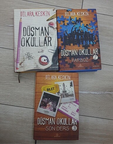 Düşman Okullar Dilara Keskin 3 kitap set