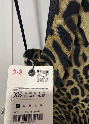 Zara Leopar Desenli Mini Elbise - Görsel 8