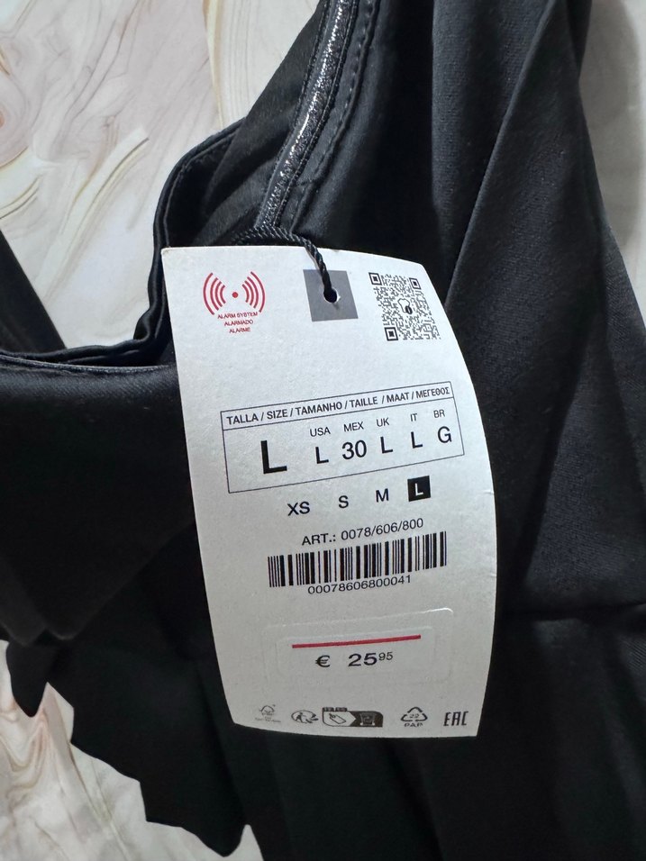 Zara Piliseli Siyah Mini Bustier - Görsel 4