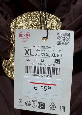 Zara Parlak Kahverengi Bohem Kadın Mayo - Görsel 5