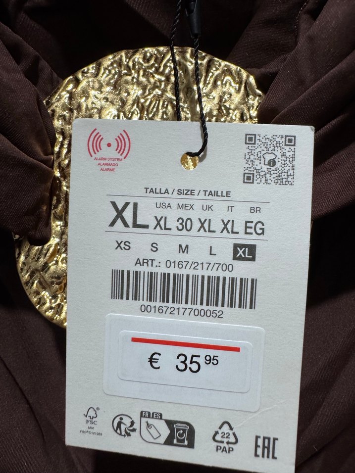 Zara Parlak Kahverengi Bohem Kadın Mayo - Görsel 5