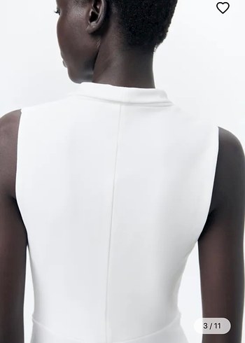 Zara Kadın Beyaz Kolsuz Uzun Tulum - Görsel 2
