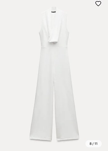 Zara Kadın Beyaz Kolsuz Uzun Tulum - Görsel 3