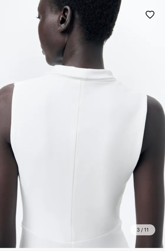 Zara Kadın Beyaz Kolsuz Uzun Tulum - Görsel 2