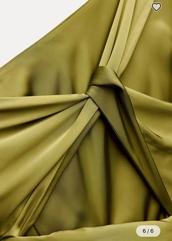 Zara Kadın Haki Tek Omuz Kemerli Uzun Tulum - Görsel 3